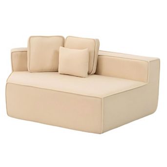GOODSILO Compressed Modular Floor Sofa Chair with Wide Seat and Back Cushions