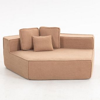 GOODSILO Compressed Modular Floor Sofa Chair with Wide Seat and Back Cushions