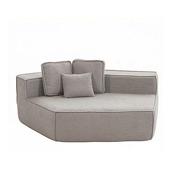 GOODSILO Compressed Modular Floor Sofa Chair with Wide Seat and Back Cushions