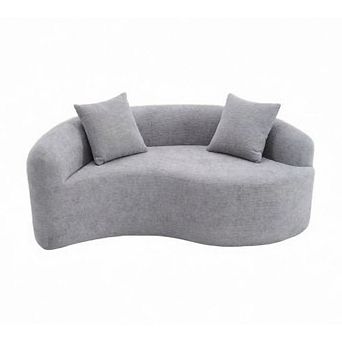 GOODSILO S-Curved Chenille Sectional Sofa, Single Unit