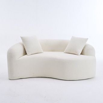 GOODSILO S-Curved Chenille Sectional Sofa, Single Unit