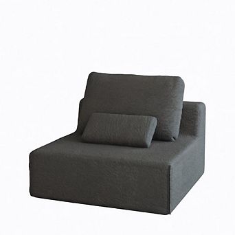 GOODSILO Oversized Modular Single Sofa Chair with Plush Foam Cushions and Convertible Design