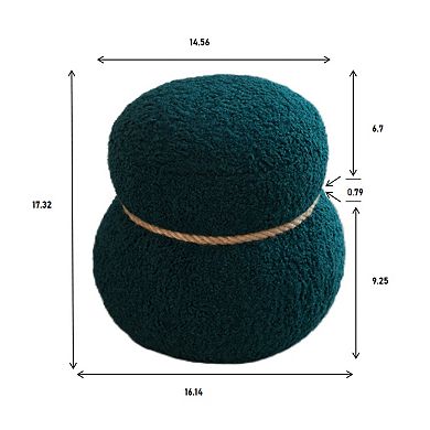 GOODSILO Snowman Shaped Plush Stool with Broadcloth Pleat Covering