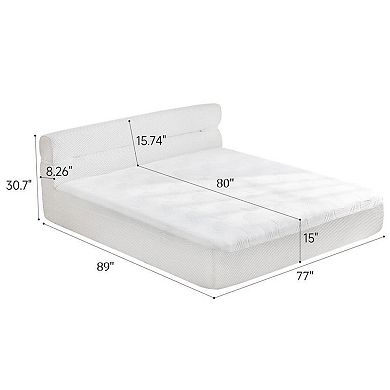 GOODSILO King Size All-in-One Mattress and Bed Frame Set with Cooling Fabric and Pressure Relief