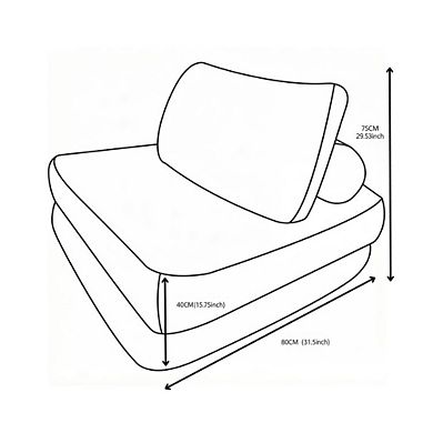 GOODSILO Cozy Fluffy Corduroy Fabric Beanbag Couch for Living Room & Be