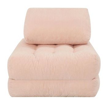 GOODSILO Cozy Fluffy Corduroy Fabric Beanbag Couch for Living Room & Be
