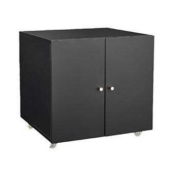 Printer Stand with File Storage Cabinet, Metal Printer Cabinet on Wheels