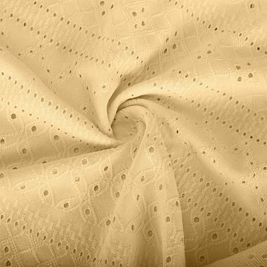 Women's Lightweight Eyelets Hollow Out 3/4 Sleeve Casual Open Front Stretchy Cardigans