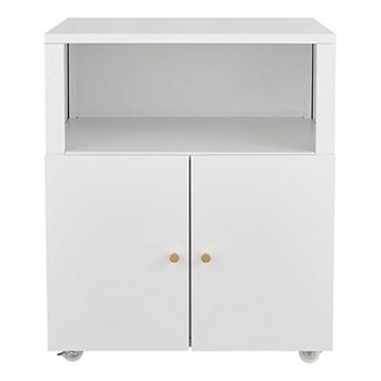 Printer Stand with Storage, Copier Printer Cabinet with 2 Doors Mobile Metal File Cabinet