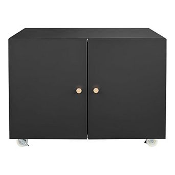 Metal Printer Stand with Storage, Heavy Duty 3D Printer Cabinet on Wheels for Home Office