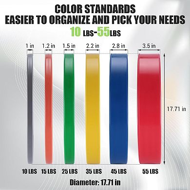 Bumper Plates,2" Weight Plates for Strength Training & Weightlifting,Pairs Sets