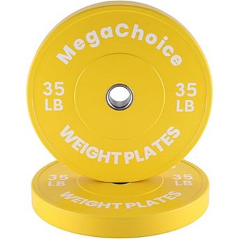 Bumper Plates,2" Weight Plates for Strength Training & Weightlifting,Pairs Sets