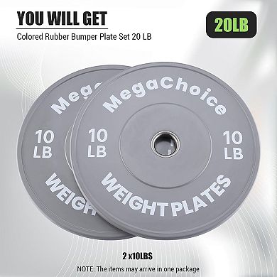 Bumper Plates,2" Weight Plates for Strength Training & Weightlifting,Pairs Sets