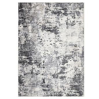 Washable for Living Room Modern Neutral Abstract Rug Non-Slip, Distressed Print Accent Rugs