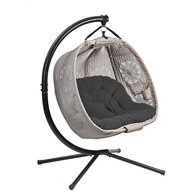 Pumpkin Style Hanging Chair with Cover