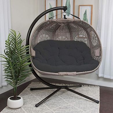 Pumpkin Style Hanging Chair with Cover
