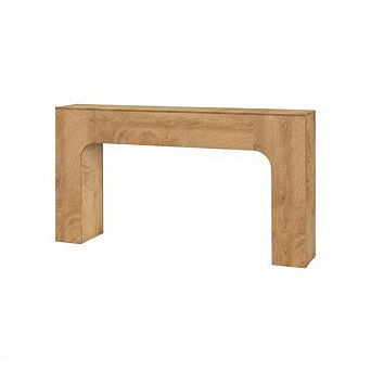 Wooden Console Table, Rectangular Sofa Table Behind The Couch, Industrial Entry Table