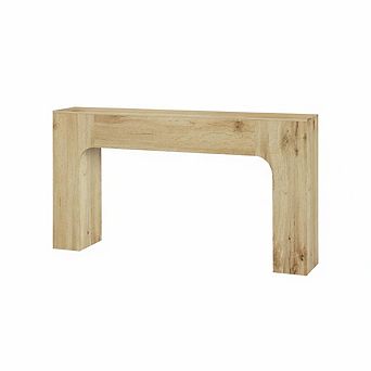 Wooden Console Table, Rectangular Sofa Table Behind The Couch, Industrial Entry Table