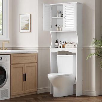 Over The Toilet Storage Cabinet, Above Toilet Bathroom Organizer, Bathroom Shelf Over Toilet