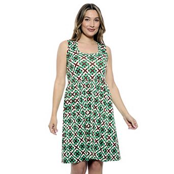 Women's 24Seven Comfort Apparel Sleeveless Fit & Flare A-Line Dress
