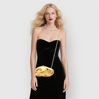 Women's Geometric Metallic Purse,Sparkle Evening Bag,Acrylic Evening Bags,Trendy Irregular Shell Bag