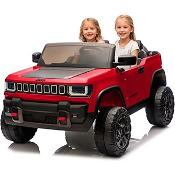 24V Licensed Kids Electric Truck, 2 Seater Ride On Car w/ Remote, tooth Music, LED Lights