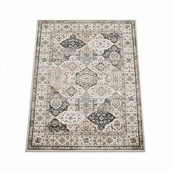 Washable rug, traditional classic style,floral print, non-slip, living room, dining room, office