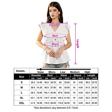 Women Ruffle Sleeve Cute Babydoll Shirt