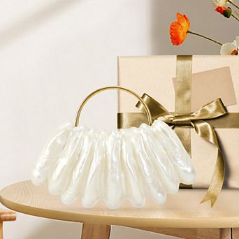 Elegant Shell-Shaped Acrylic Purse with Chain,Golden Evening Bag,Evening Bag,Shell Shaped Handbag