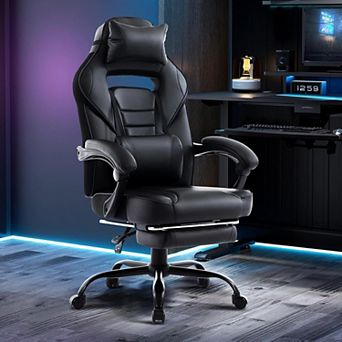 Gaming Chair,High Back Computer Chair with Footrest and Lumbar Support,Height Adjustable Game Chair
