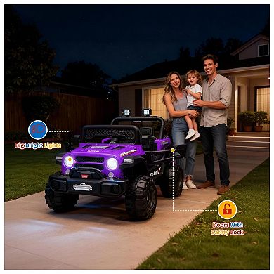 12V Kids Electric Ride-on Truck, Parent Remote Control Kids' Car