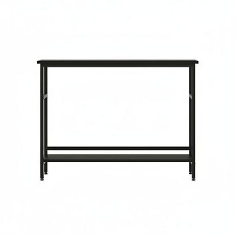 2 tier Narrow Console Table, V-Shaped Design Entryway Table with Sturdy Metal Frame