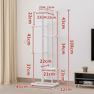 6-Tier Metal Plant Stand Indoor, Corner Plant Shelf with Multiple Display Rack