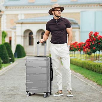 24 in Hardside Carry On Luggage with Wheels,Expandable Lightweight Suitcase,Hardshell Cabin Luggage