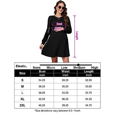 Women's Pregnant Round Neck Solid Color Pit Stripe Elegant Knitted Dress