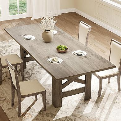 Dining Table for 6 8, 71" Long Modern Farmhouse Rectangular Kitchen Table,Dining Room Tables w