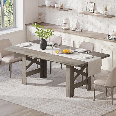 Dining Table for 6 8, 71" Long Modern Farmhouse Rectangular Kitchen Table,Dining Room Tables w