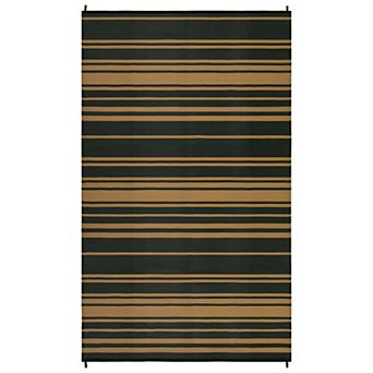 GlowSol Modern Outdoor Rugs Stripped Reversible Waterproof Portable Area Rugs for Patio Picnic