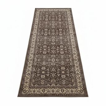 Washable Rugs with Rubber Backing，Soft Vintage Floral Carpet for Kitchen,Bedroom