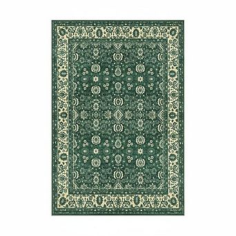 Washable Rugs with Rubber Backing，Soft Vintage Floral Carpet for Kitchen,Bedroom