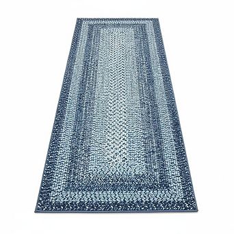 Machine Washable Area Rugs，Modern Braided Pattern Non Slip Non Shedding