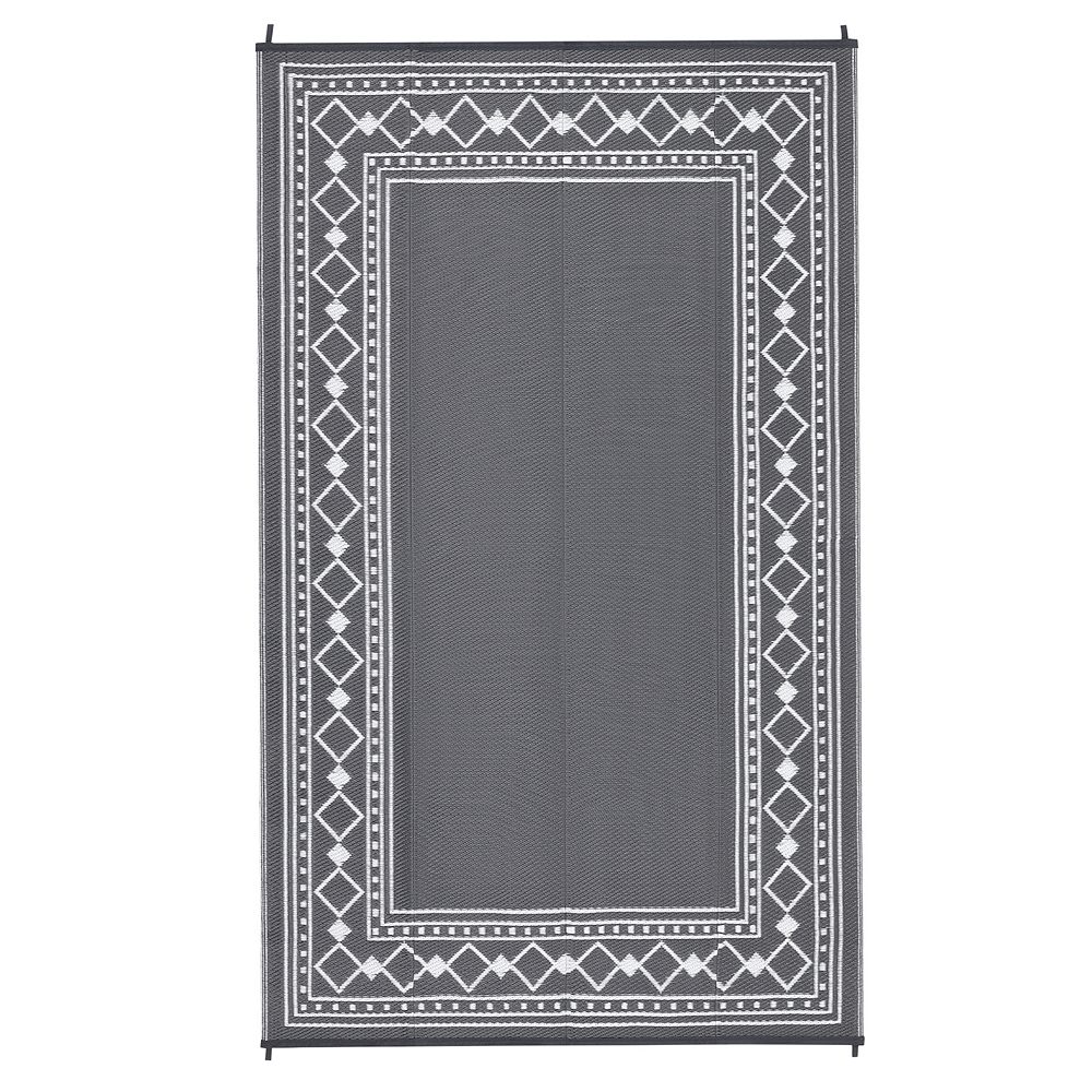 GlowSol Waterproof Outdoor Rugs Geometric Bordered Reverisble Plastic ...