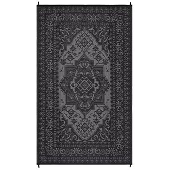GlowSol Floral Medallion Outdoor Rugs Modern Reversible Waterproof Portable Rugs for Patio Picnic