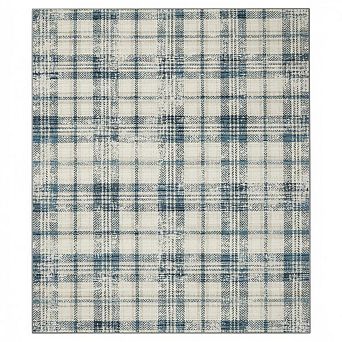 Washable Hallway Runner Rug，Modern Plaid，Non Slip，Soft Rugs
