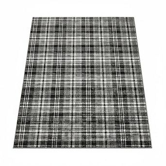 Washable Hallway Runner Rug，Modern Plaid，Non Slip，Soft Rugs