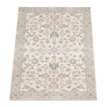 Washable Area Rugs,Large Vintage Rugs, Soft Low Pile，Rubber Backing