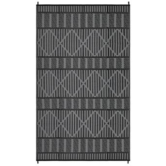 GlowSol Outdoor Rugs Geometric Reversible Waterproof UV Resistant Portable Plastic Straw Rug