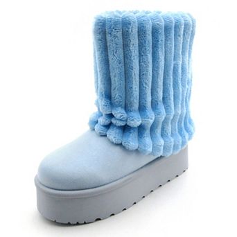 Cozy Plush Ribbed Platform Snow Boots for Ultimate Comfort & Style