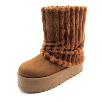 Cozy Plush Ribbed Platform Snow Boots for Ultimate Comfort & Style
