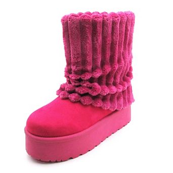 Cozy Plush Ribbed Platform Snow Boots for Ultimate Comfort & Style